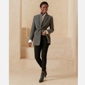 Banana Republic High-Rise Sculpt Skinny Jeans Raw Hem 26/2 SHORT Black RT$119